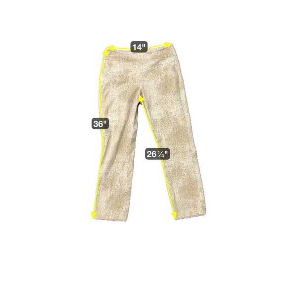 Miraclebody Womens Beige Printed Mid Rise Stretch Waist Pull-On Pants Size 8 - Picture 7 of 9
